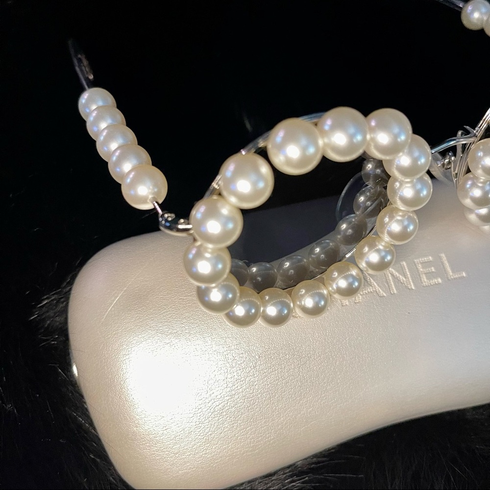 Chanel Vintage Runway Pearls Spring Summer 1994 Sunglasses Made In Italy - Picture 5 of 16